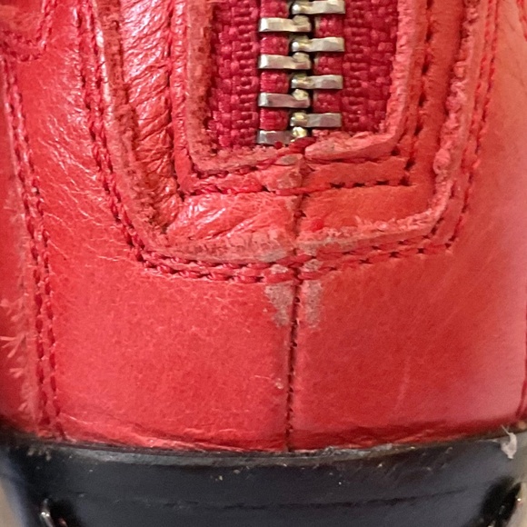 Zadig & Voltaire Cara Studded Ankle Boots Red Western Rockabilly  sz  38EU/7US - Picture 14 of 16